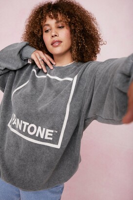 Nasty Gal Womens Paint a Picture Pantone Graphic Sweatshirt - Grey - XL