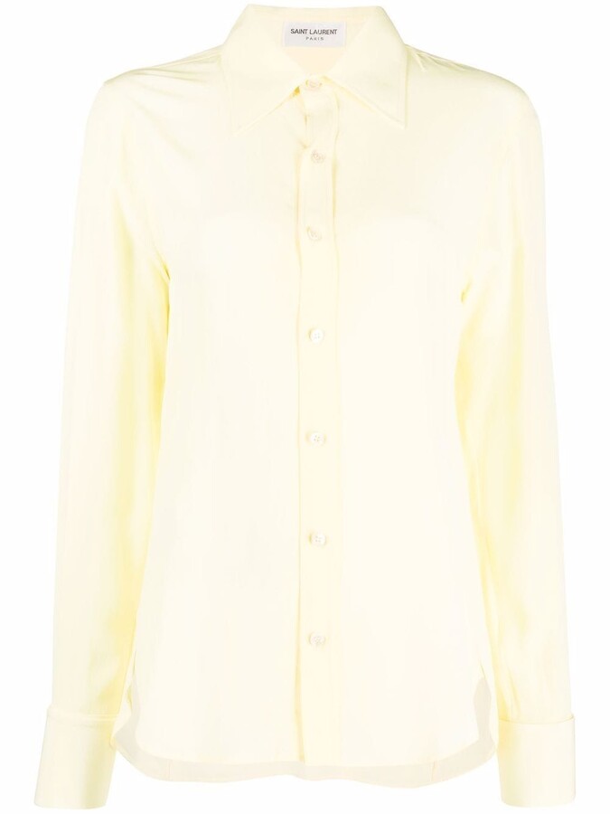 Womens Yellow Button Up Shirts | Shop the world's largest 