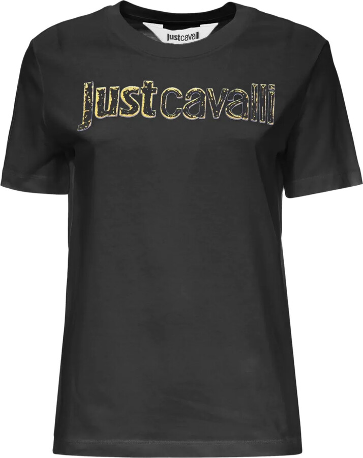 Just Cavalli embellished logo T-shirt