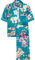 Thumbnail for your product : Olivia von Halle Daria Printed Silk-satin Pajama Set