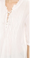 Thumbnail for your product : Nili Lotan Lace Up Voile Top