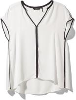 Thumbnail for your product : Zoa Piping Detail Cap Sleeve Top