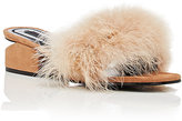 Thumbnail for your product : Alexander Wang Women's Lou Suede & Feather Slide Sandals