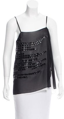 Robert Rodriguez Embellished Silk Top w/ Tags