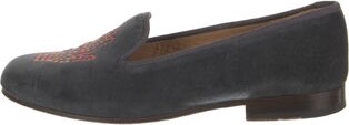 Stubbs & Wootton Velvet Patterned Loafers