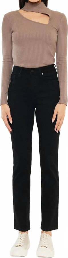 Kancan Women's Slim Straight Jean In Black