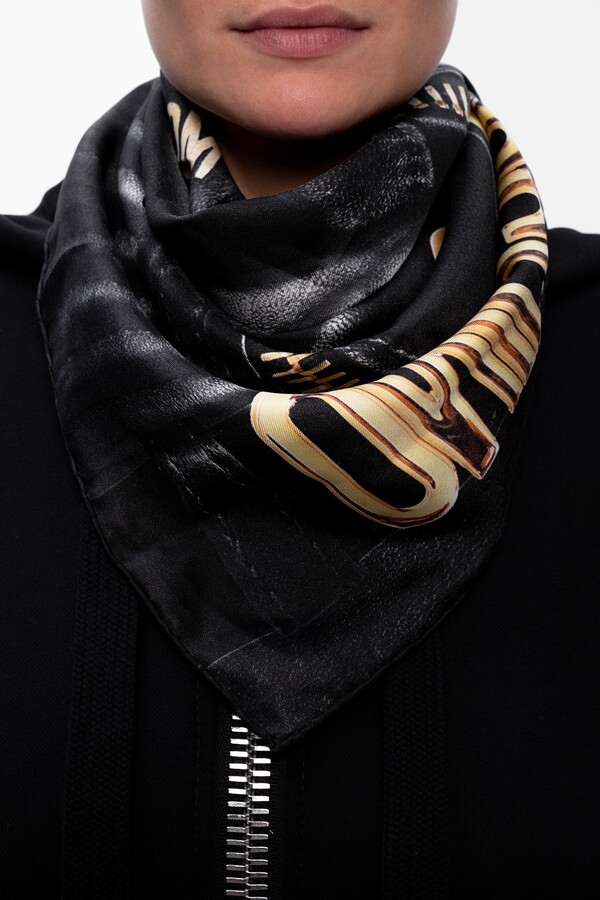 Moschino silk scarf sale Clearance