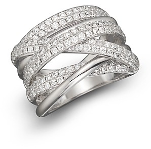 Bloomingdale's Diamond Crossover Band in 14K White Gold, 1.45 ct. t.w. - 100% Exclusive