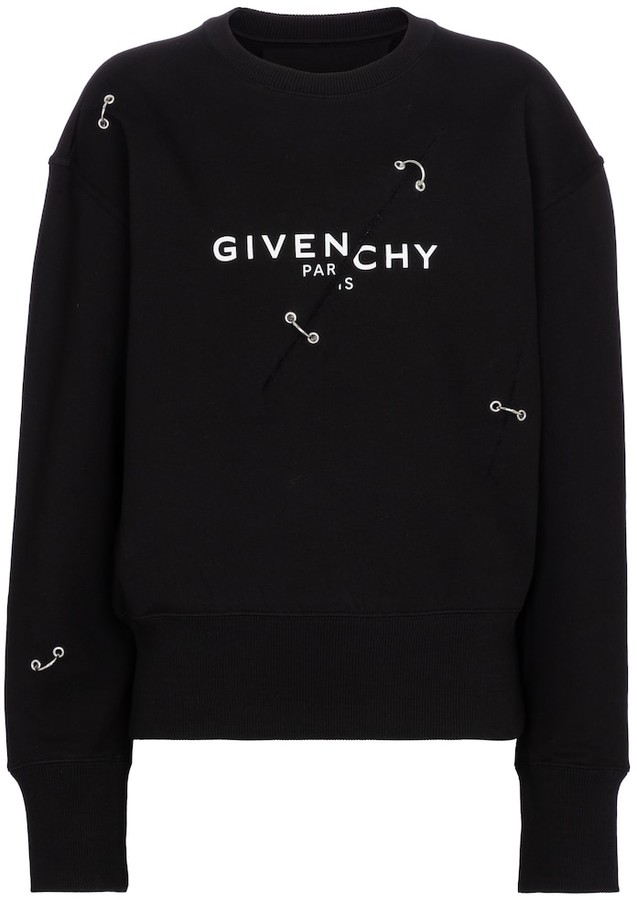 givenchy destroyed logo sweatshirt