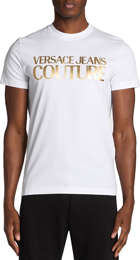Versace Jeans Couture Short Sleeve Gold Logo Tee