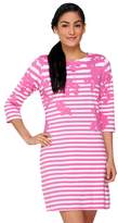 Thumbnail for your product : Liz Claiborne New York Petite Printed Stripe Knit Dress