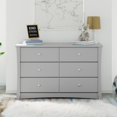 Stork Craft Crescent 6 Drawer Double Dresser