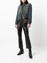 Thumbnail for your product : Saint Laurent Shearling-Trim Collar Denim Jacket