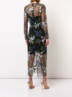 Diane von Furstenberg Sheer Floral Dress