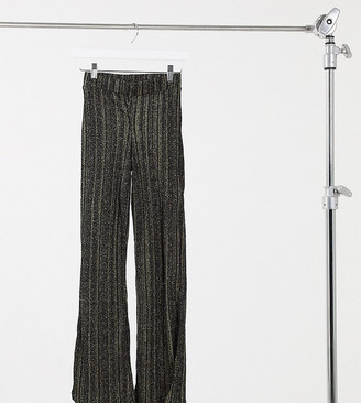 white petite flared trousers