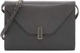 Thumbnail for your product : Valextra Iside Leather Tablet Shoulder Bag, Dark Gray