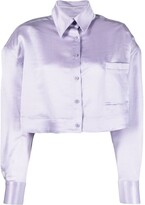 Thumbnail for your product : Almaz Cropped Button-Up Shirt