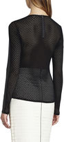 Thumbnail for your product : BCBGMAXAZRIA Callan Long-Sleeve Contrast-Back Top