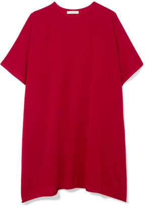The Row Cafty Cashmere And Silk-blend Poncho - Red