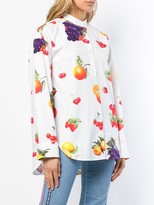 Thumbnail for your product : MSGM Mandarin Collar Fruit Print Shirt
