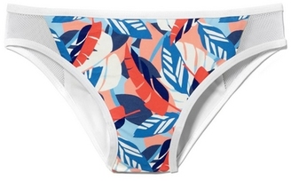VC Vince Camuto Printed Mesh-detail Bikini Bottom