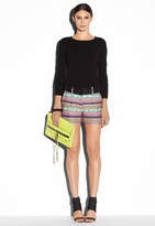 Thumbnail for your product : Milly Leather Trim Short