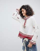Thumbnail for your product : Intropia Ruffle Collar Embroidered Blouse