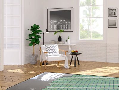 WarmlyYours TempZone Electric Floor Heating Flex Roll 240V for Tile, Stone, Hardwood and Luxury Vinyl Tile Floor