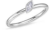 Thumbnail for your product : Memoire 18k White Gold Diamond Marquise Stack Ring, Size 6.5
