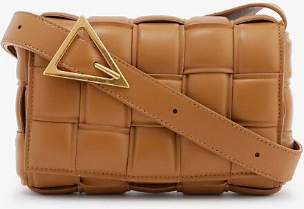 Bottega Veneta Womens Camel Cassette Padded Leather Cross-body bag -  ShopStyle