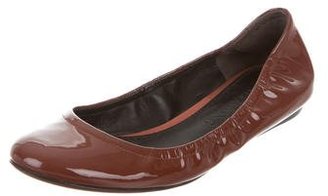 Vera Wang Patent Leather Round-Toe Flats