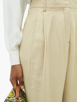 Thumbnail for your product : Wales Bonner Wide-leg Tailored Canvas Trousers - Beige