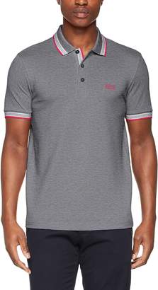 BOSS GREEN BOSS Paddy Polo Shirt in Navy with Red Trim L
