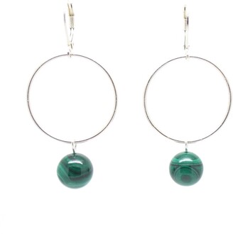 Saamarth Impex Malachite Gemstone 925 Sterling Silver Earring PG-156034 