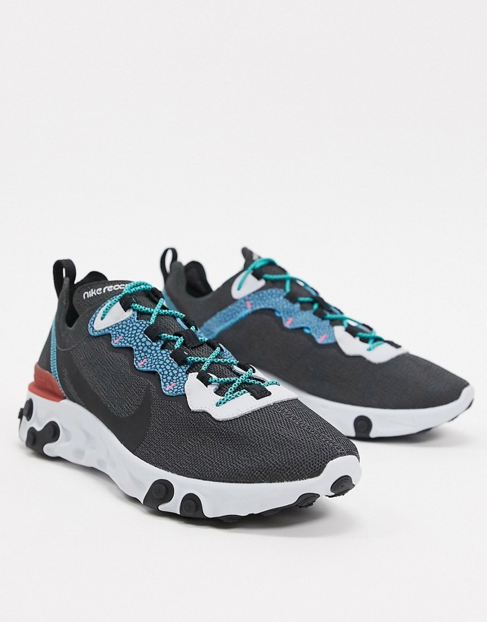 nike react element 55 trainer black / anthracite