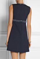 Thumbnail for your product : Miu Miu Embellished wool and silk-blend mini dress