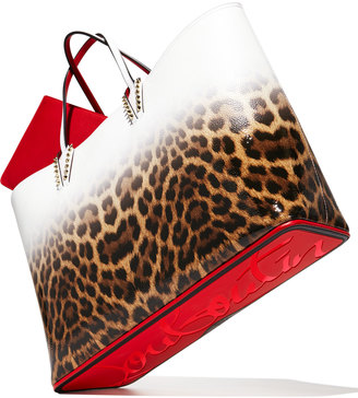 Christian Louboutin Cabata East-West Leather Leopard-Print Tote Bag, Multicolor