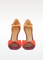 Thumbnail for your product : Sigerson Morrison Corista Suede and Lucite Open-Toe Sandal