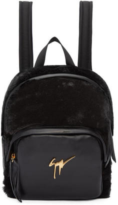 Giuseppe Zanotti Black Mini Leather Backpack
