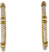 Thumbnail for your product : Judith Ripka 18K Diamond Hoop Earrings