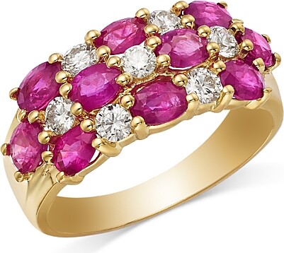 Bloomingdale's Fine Collection Bloomingdale's Fine Jewelry Ruby & Diamond Ring in 14K Yellow Gold