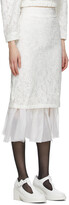 Thumbnail for your product : SHUSHU/TONG White Tulle Pencil Skirt