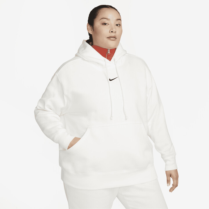 Nike Women's Sportswear Phoenix Fleece Oversized Pullover Hoodie (Plus  Size) in White - ShopStyle