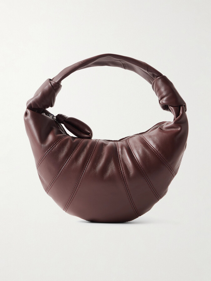 Lemaire Mini Fortune Croissant Paneled Leather Shoulder Bag - Brown
