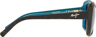 Maui Jim Orchid Polarized Sunglasses , 735 - TORTOISE BLUE/BRONZE MIRROR POLAR