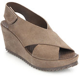 Thumbnail for your product : Pedro Garcia Suede Criss-Cross Wedge Sandals