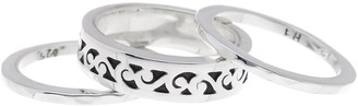Lois Hill Sterling Silver Classic 3 Stack Band Set - Size 5.5