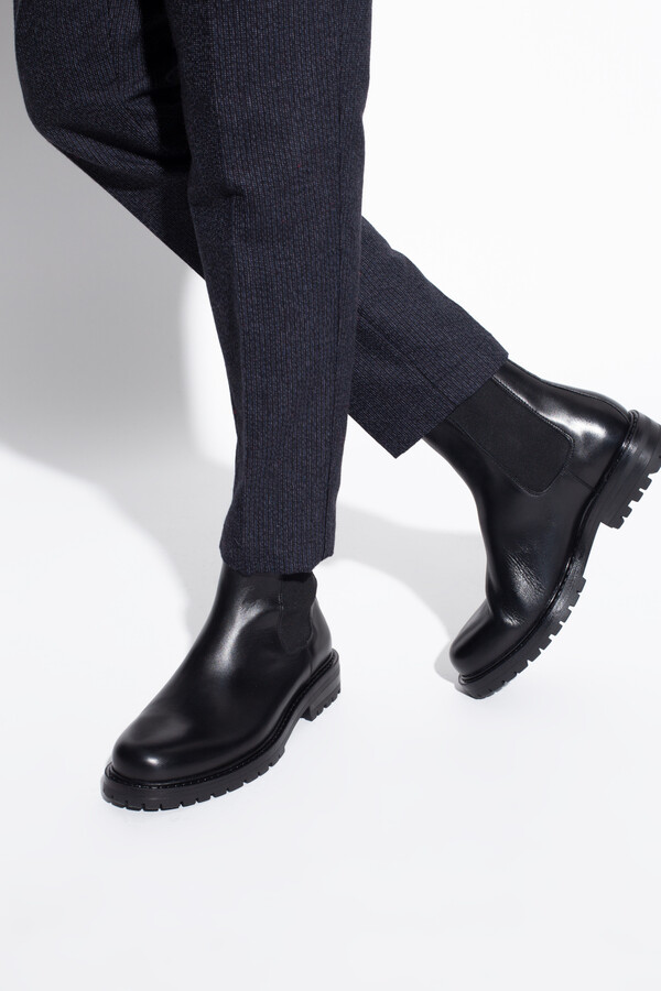 Samsoe & Samsoe 'Firo' Leather Chelsea Boots Men's Black - ShopStyle