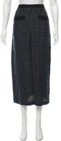 Thumbnail for your product : eskandar Linen Midi Skirt