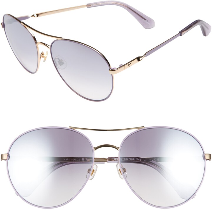 Kate Spade Joshelle 60mm Polarized Aviator Sunglasses ShopStyle